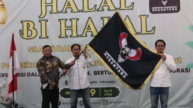 Ahmad saat resmi dilantik sebagai Ketua DPW Jawa Barat HIPNUSA di Holyland Haurgeulis Indramayu pada 19 April 2026 bersama jajaran pengurus dan anggota.